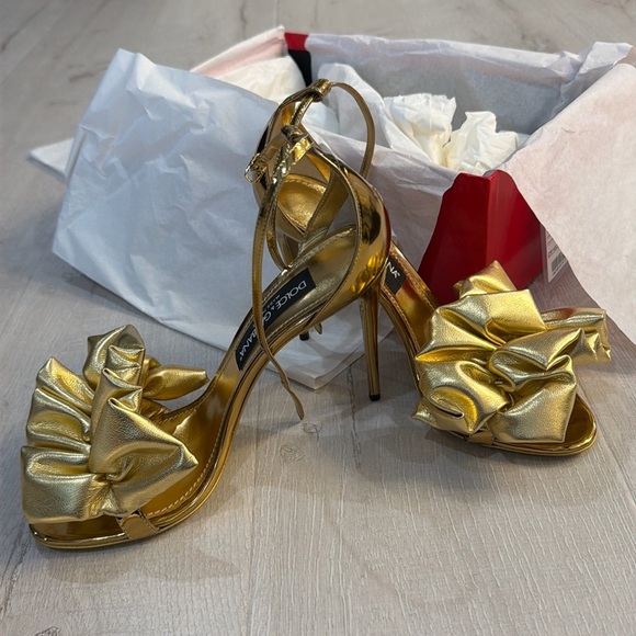 Dolce & Gabbana Shoes - Dolce and gabbana NWT Sandalo Specchio Oro gold heels